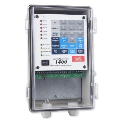 Sensaphone 1400 Series Remote Monitoring System, Clear Door